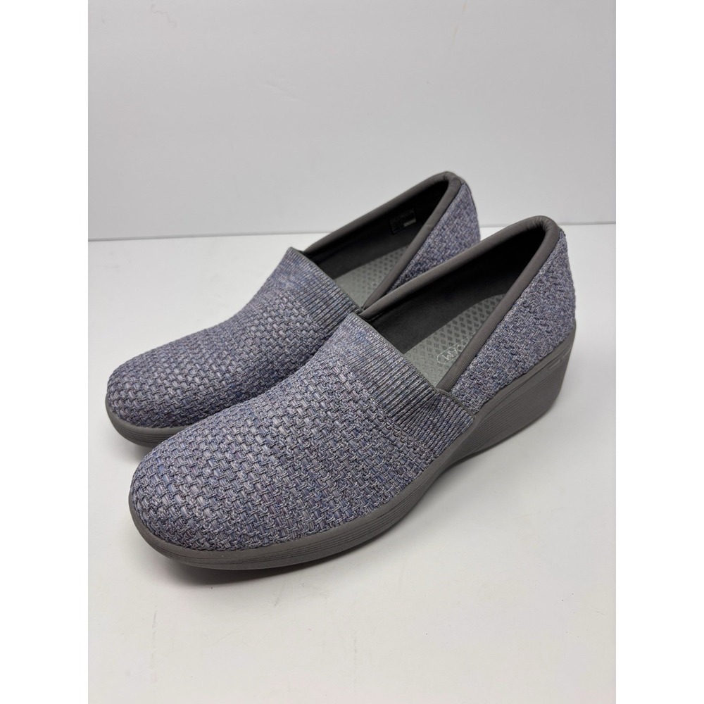 Skechers Pier Lite Shoes Womens Wedge Pump Slip On Gray 158701 Size 10